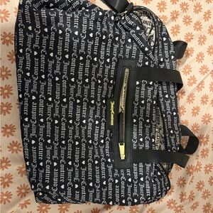 Juicy Couture Black and Cream Logo Tote